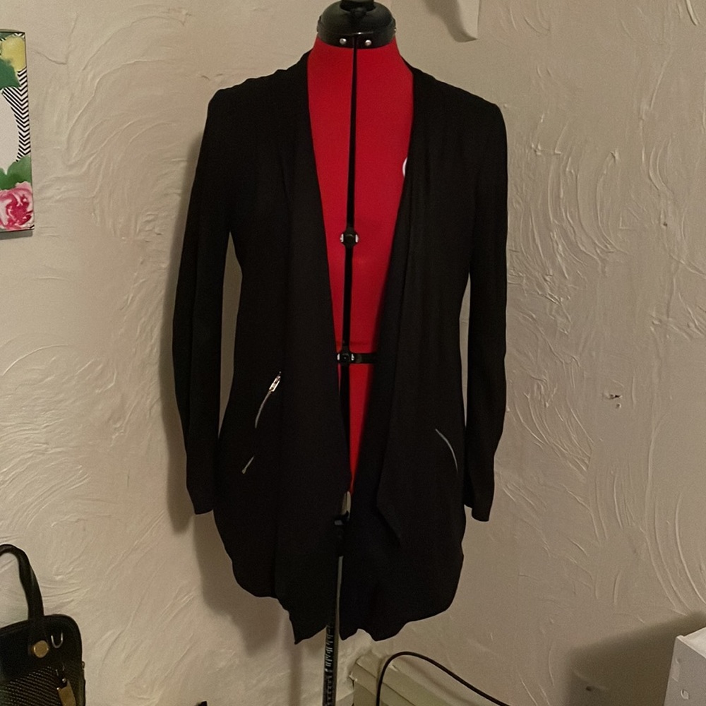 Black draped jacket